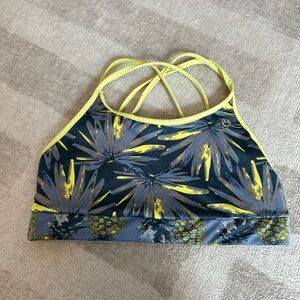 Maaji Tropical Palm Leaf Pineapple Sports Bra (Size M)